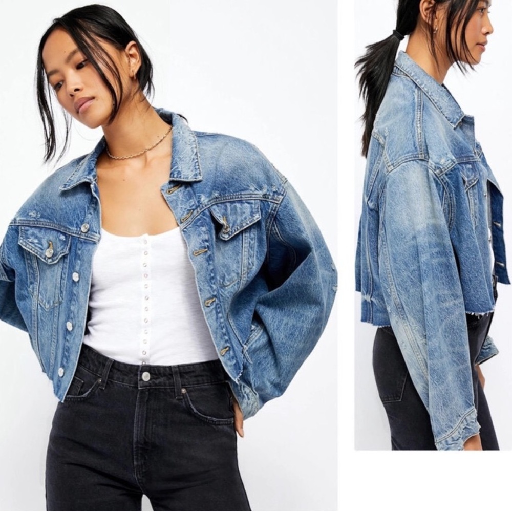 Free People Amelia Slouchy Trucker Jacket